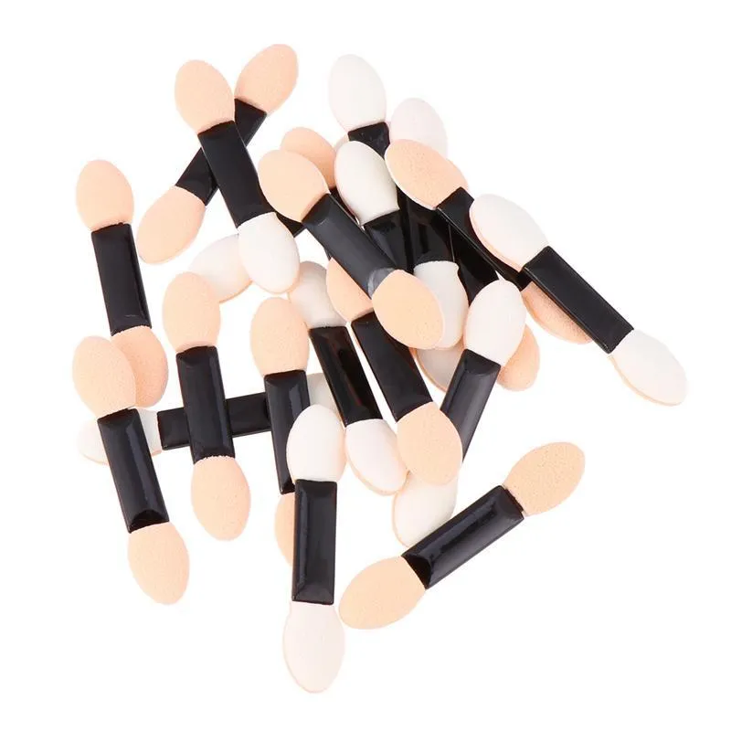 Pincel de Sombra para Olhos com Dupla Cabeça, Ferramentas de Maquiagem Descartáveis, Pincéis de Sombra para Olhos