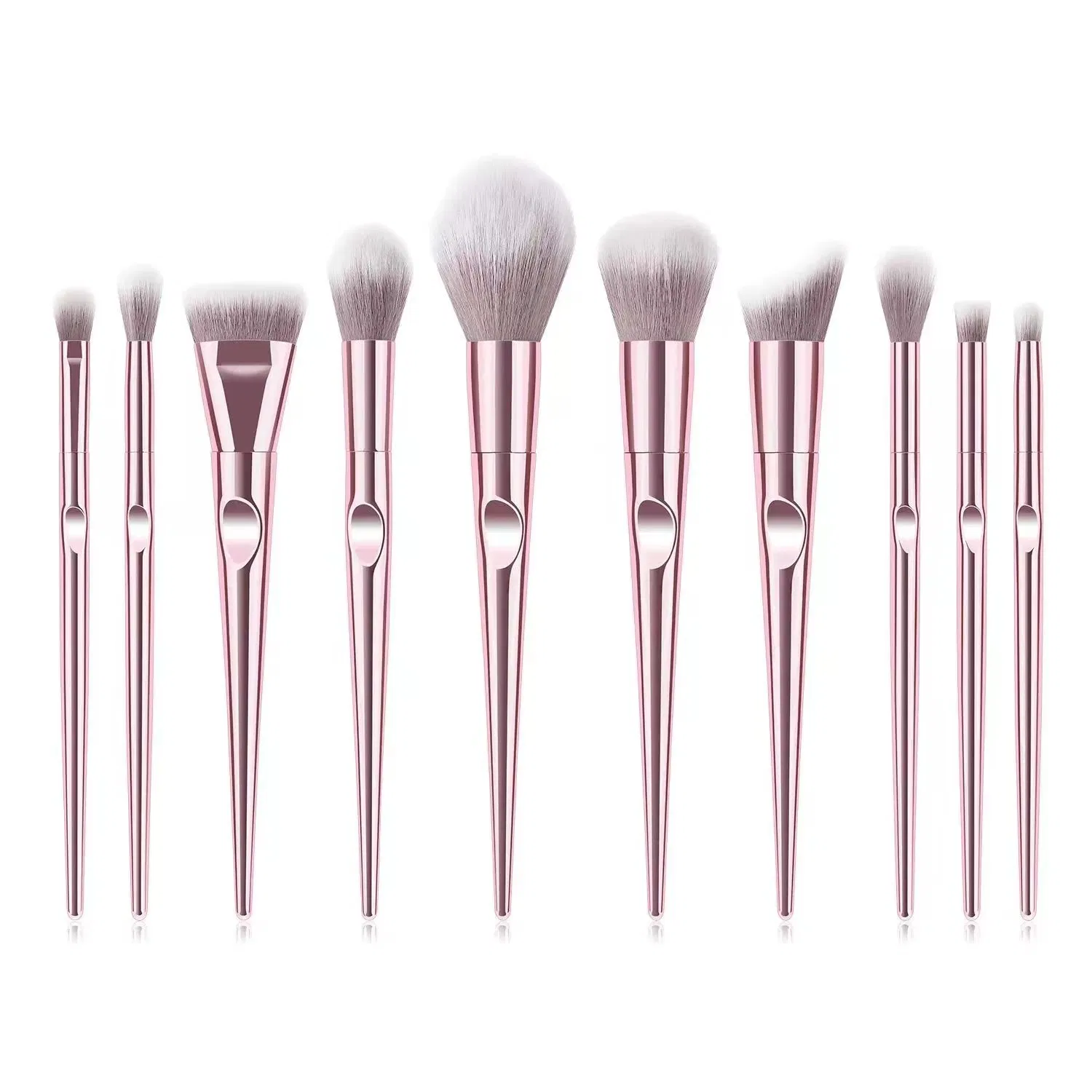 10-Fingerprint Conjunto de Pincéis de Maquiagem Pincel para Blush