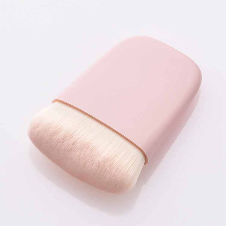1PC Pincéis de Maquiagem Planos Únicos Rosa Roxo Madeira Base Blush Multifuncional Pincel Kabuki
