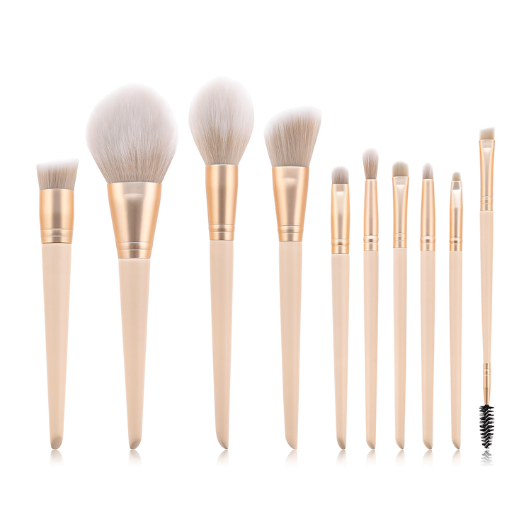 10PCS Conjunto de Pincéis de Maquiagem Pincel de Fundação Kabuki Sintético Premium Pincel de Mistura Pó Facial Blush Corretivos Sombras de Olho Conjunto de Pincéis de Maquiagem