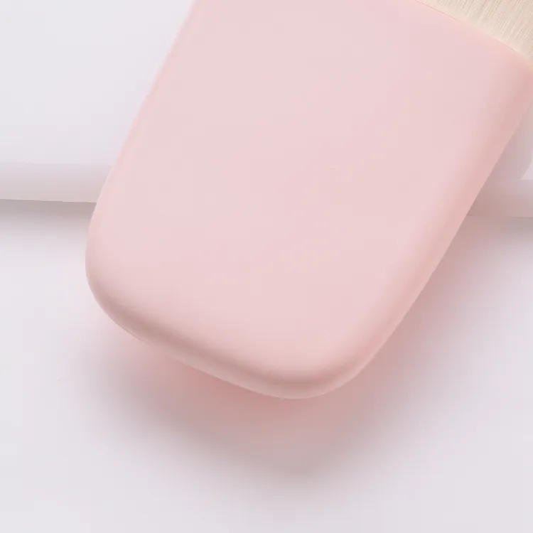 1PC Pincéis de Maquiagem Planos Únicos Rosa Roxo Madeira Base Blush Multifuncional Pincel Kabuki