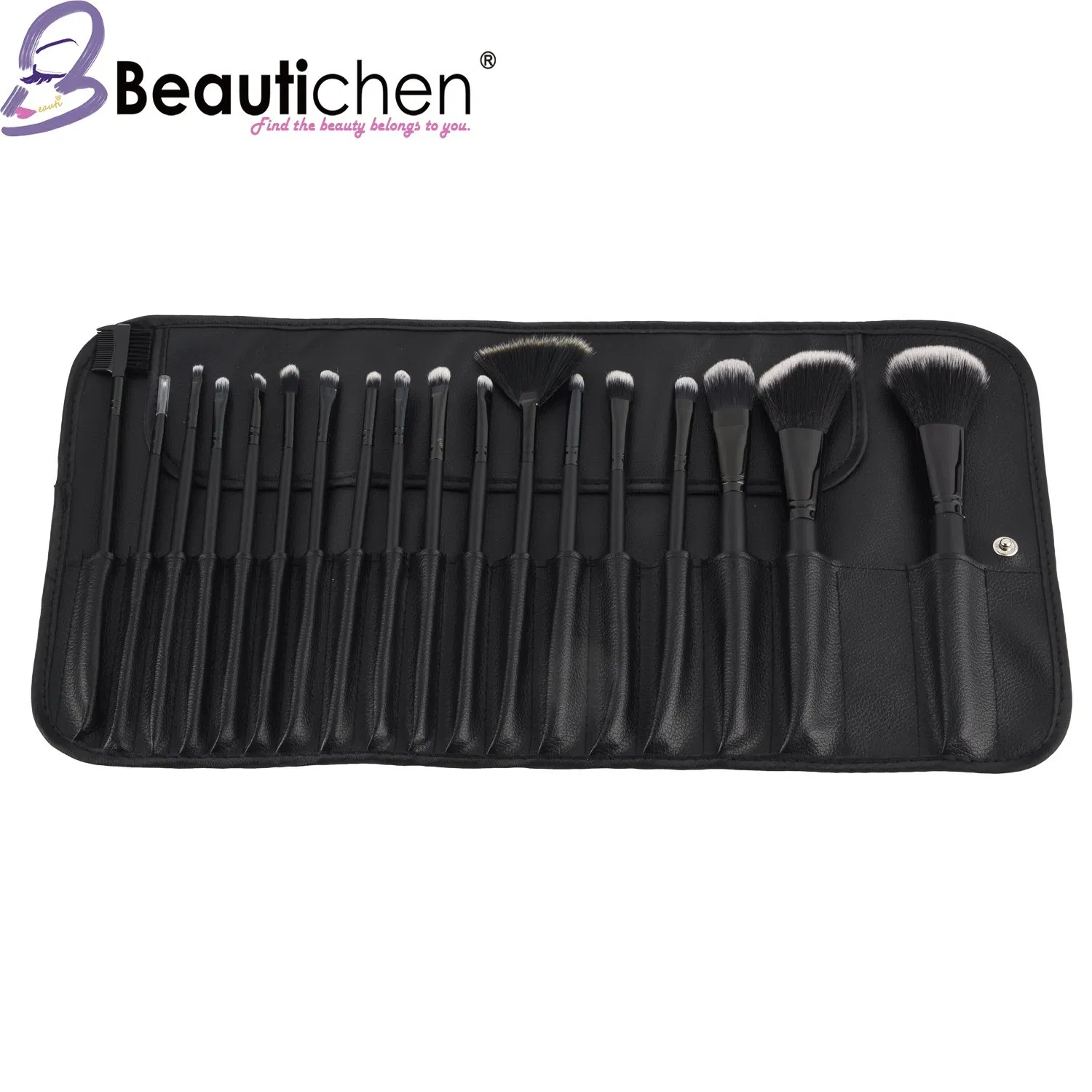 Fábrica Beautichen China Profissional 18PCS Conjunto de Pincéis de Maquiagem Completos com Cerdas Naturais Macias e Cabo de Madeira