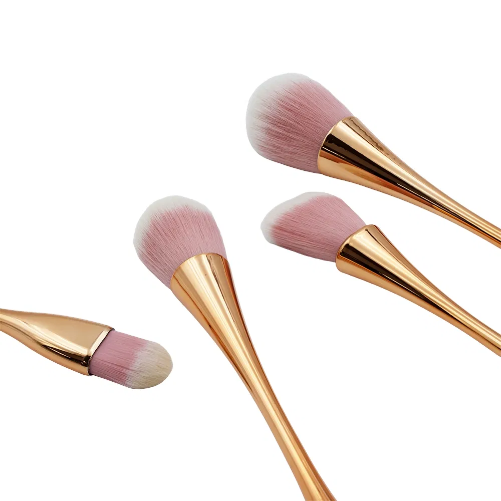 10-Piece Conjunto Completo de Pincéis de Maquiagem Ferramentas de Beleza para Iniciantes: Pincel para Pó Solto, Pincel para Sombra