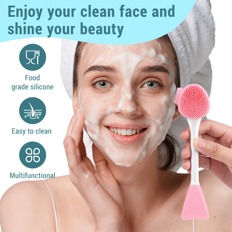 Multi Função 4 em 1 Aplicador Máscara Confortável Macio Silicone Escalpo Esfregador Massagem Limpeza Facial Profunda Pincel de Maquiagem