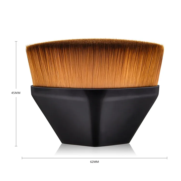 Pincel de Maquiagem para Base com Topo Plano Kabuki, Pincel para Blush em Pó para Misturar Cosméticos Líquidos, Cremosos ou em Pó Perfeito, Pincel de Maquiagem para Base em Forma de Diamante com Pétalas