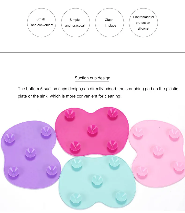 Fornecimento de Fábrica Mini Multi Cor Limpador de Pincéis de Maquiagem Almofada de Limpeza Pincéis de Maquiagem Limpador Tapete de Limpeza de Pincéis de Maquiagem de Silicone