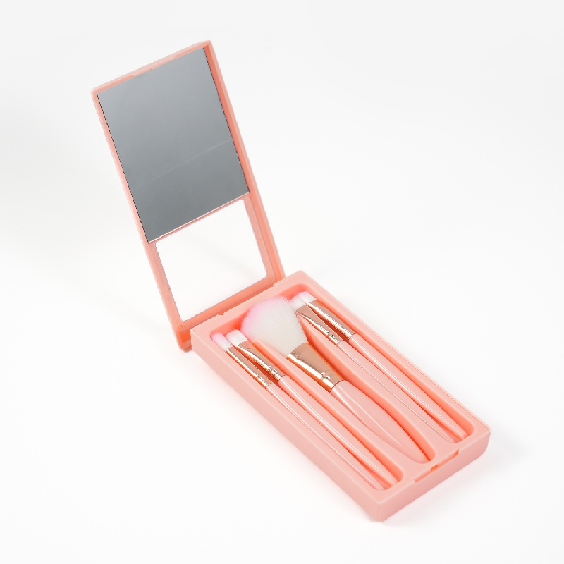 Pincel de Maquiagem Personalizado para Mulheres com Cabo de Plástico, Novo Design Higiênico por Atacado