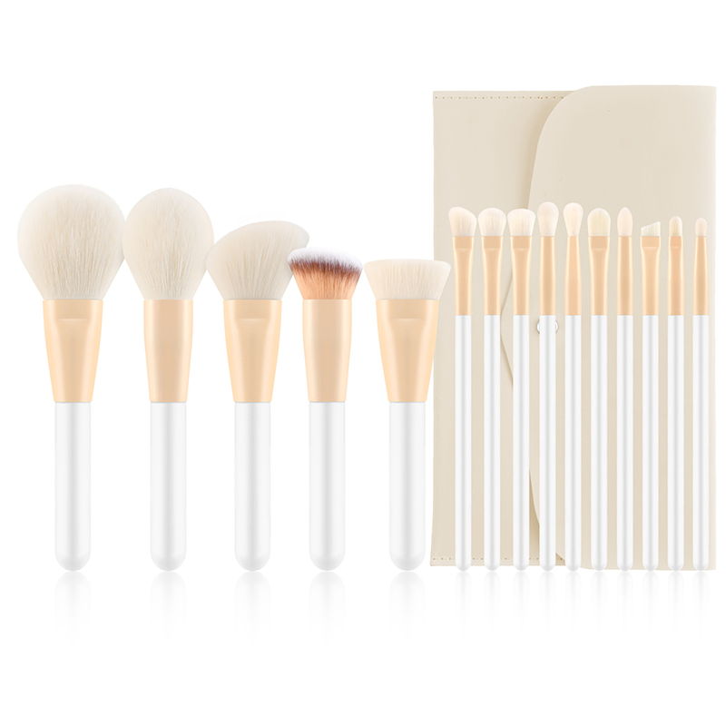 Conjunto de Pincéis de Maquiagem de Marca Própria 13PCS Pincéis Cosméticos Sintéticos Premium para Base e Corretivo