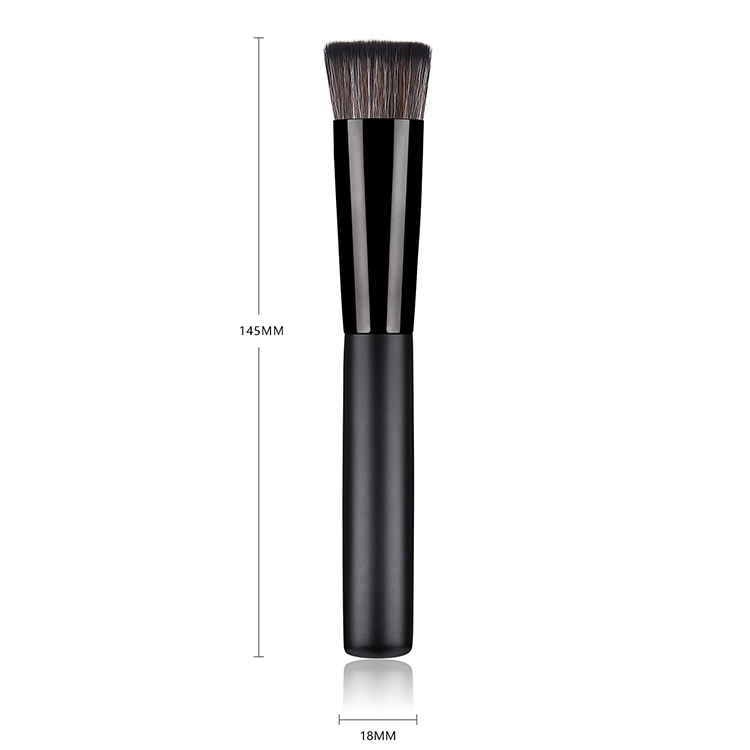 Pincel de Maquiagem Kabuki de Topo Plano com Cerdas Sintéticas Densas de Qualidade Premium para Misturar Líquidos, Cremes ou Pó Cosmético Impecável