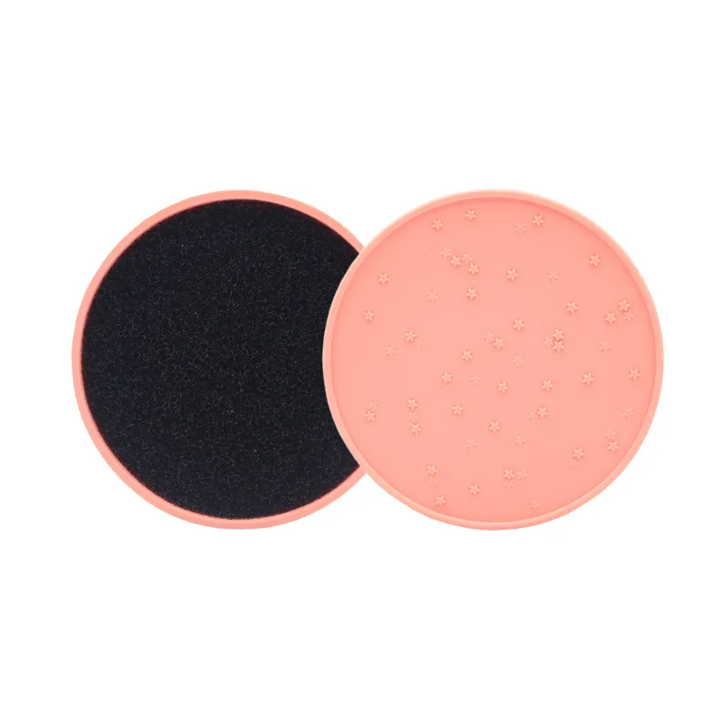 2 em 1 Limpador de Pincéis de Maquiagem de Silicone Tapete de Limpeza Seco e Molhado Almofada de Limpeza Cosmética Ferramentas de Lavagem de Beleza
