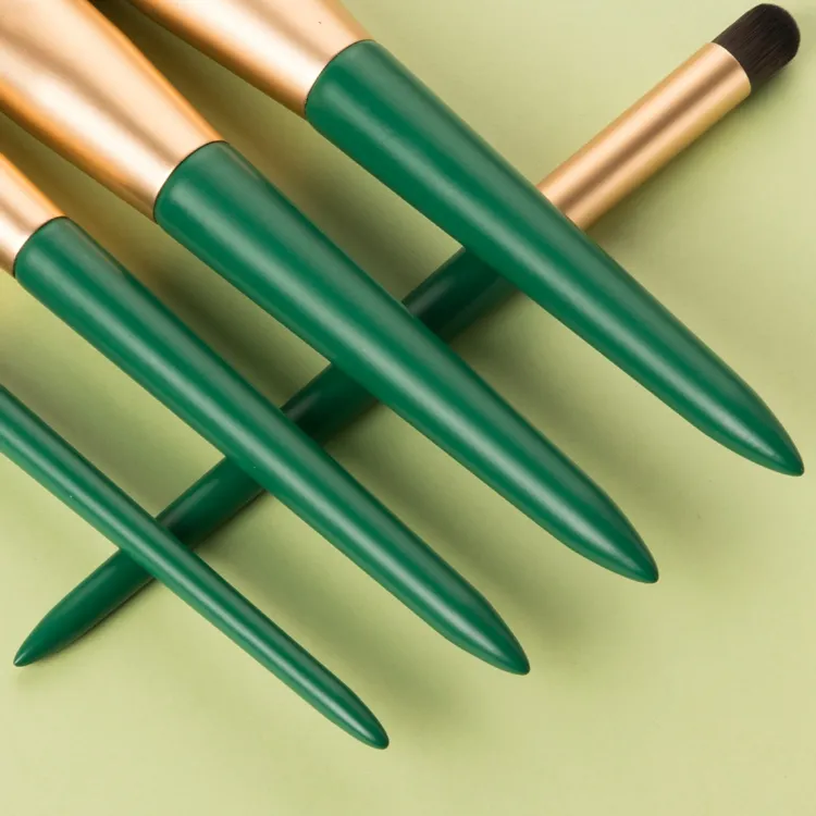 Pincel de Maquiagem Profissional Verde 12PCS