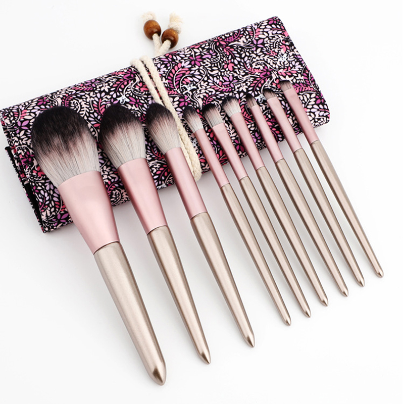 Conjunto de Pincéis de Maquiagem para Rosto em Pó, Blush e Sombras para Olhos em Sintético Premium Atacado
