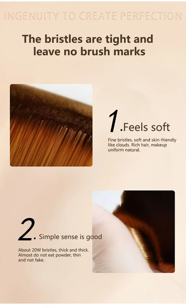 Pincel de Maquiagem para o Rosto Pincel Plano para Blush Líquido e Pó para Misturar Líquido