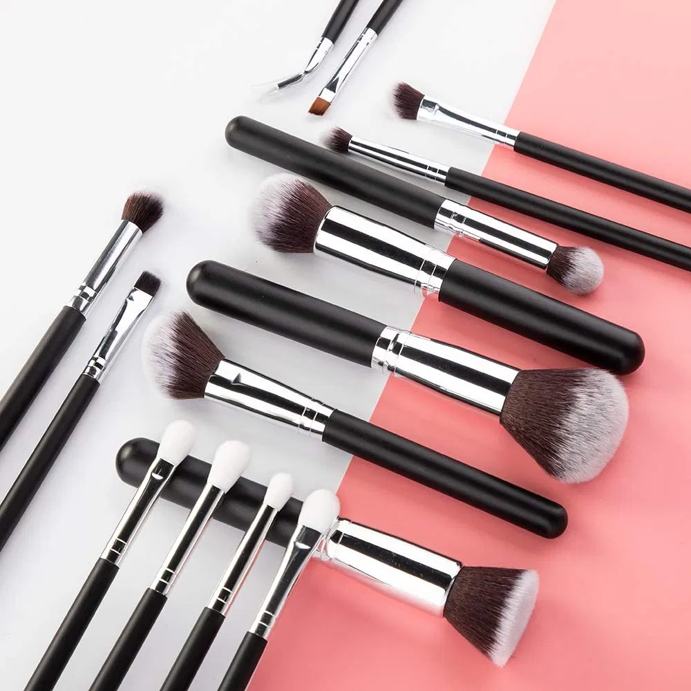 Conjunto de Pincéis de Maquiagem Profissional Beautichen 15PC - Conjunto de Viagem Portátil com Estojo com Zíper