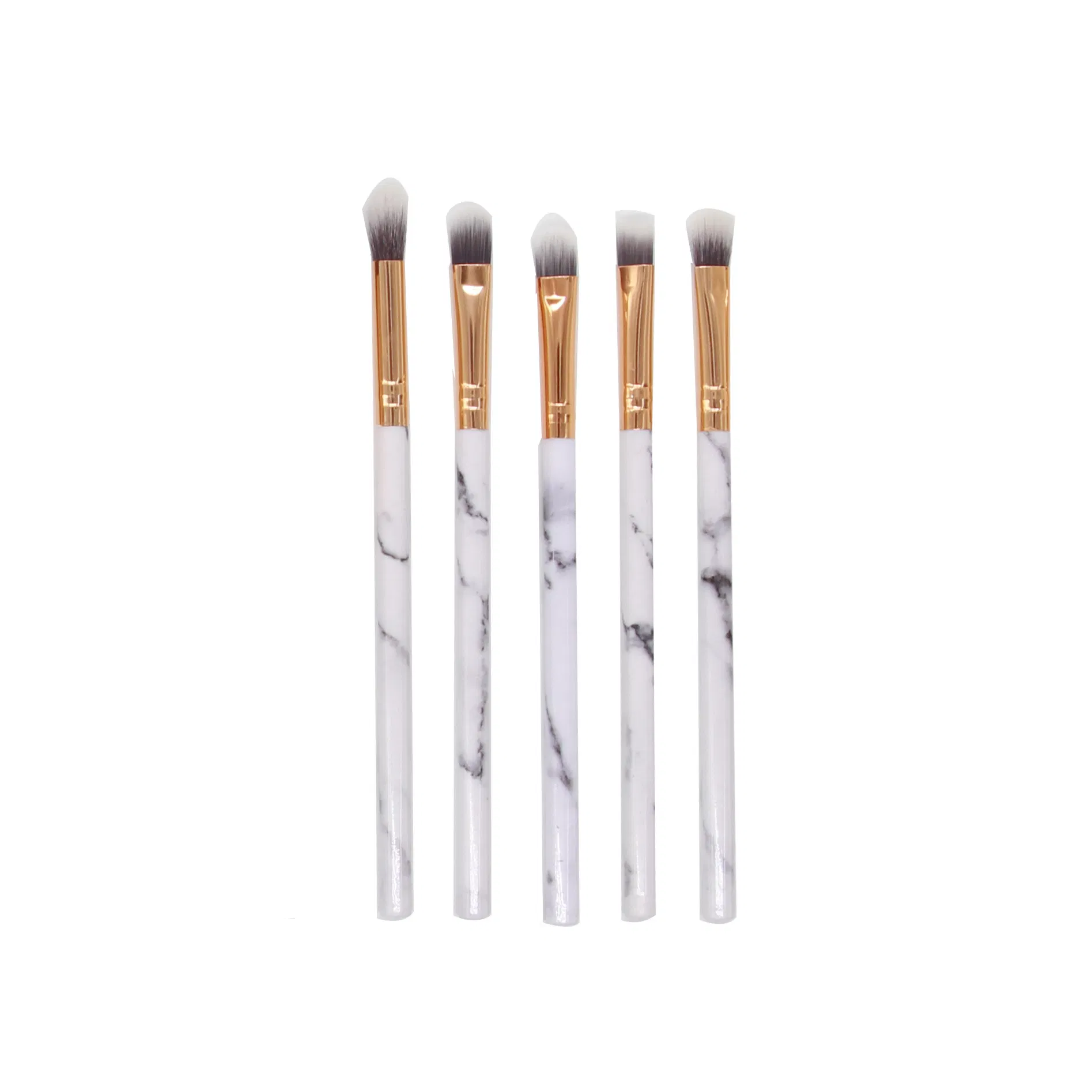 Conjunto de Pincéis de Maquiagem Beautichen em Mármore 10PCS, 5 Pincéis de Maquiagem Grandes 5 Pincéis de Maquiagem Pequenos, Conjunto de Pincéis de Maquiagem Portátil para Viagem (branco + mármore)