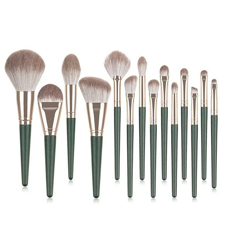 Venda Quente 14 PCS Equipamento de Beleza de Luxo Conjunto de Pincéis de Maquiagem para Cosméticos