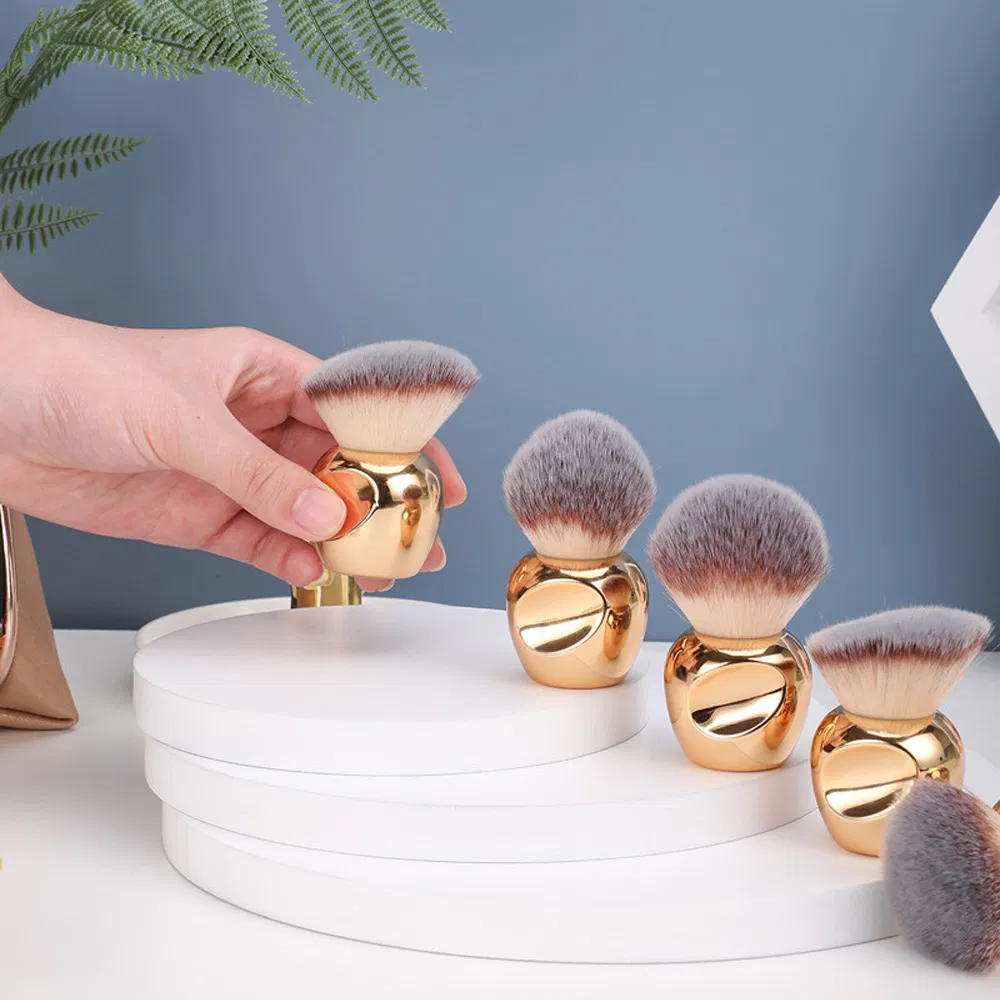 Pincéis de Maquiagem de Fundação Grande, Pincéis de Arte para Unhas, Cuidados com o Corpo, Iluminador, Bronzear, Pincel Kabuki com Brilho
