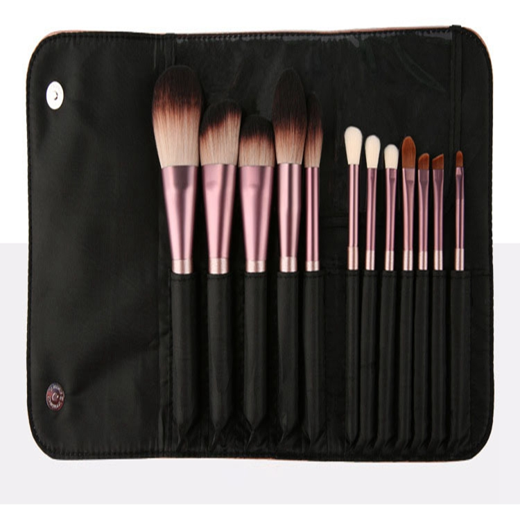 Pincéis de Maquiagem Personalizados de Alta Qualidade 12PCS Conjunto de Pincéis de Maquiagem Sintéticos Premium para Base, Pó, Blush e Sombra com Etiqueta Privada