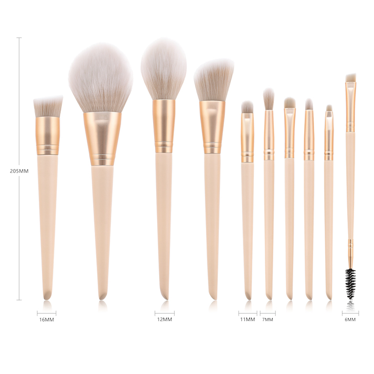 10PCS Conjunto de Pincéis de Maquiagem Pincel de Fundação Kabuki Sintético Premium Pincel de Mistura Pó Facial Blush Corretivos Sombras de Olho Conjunto de Pincéis de Maquiagem