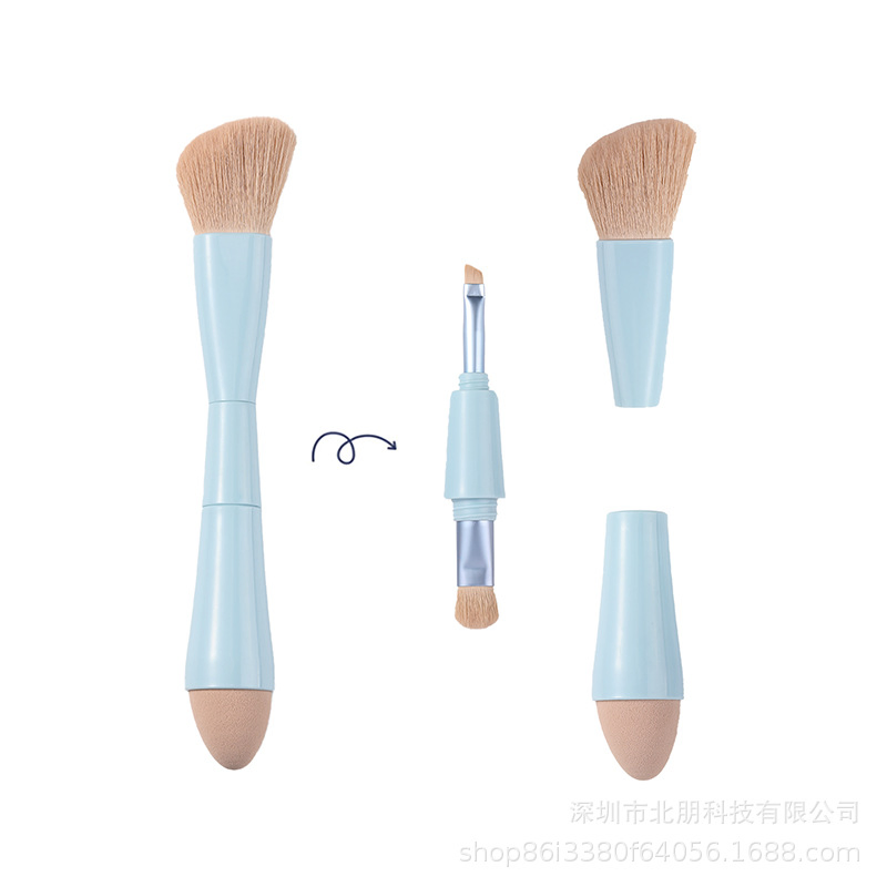 4-in-1 Caneta de Beleza Portátil Multifuncional Corretivo Blush Base Ferramenta de Maquiagem Pincel