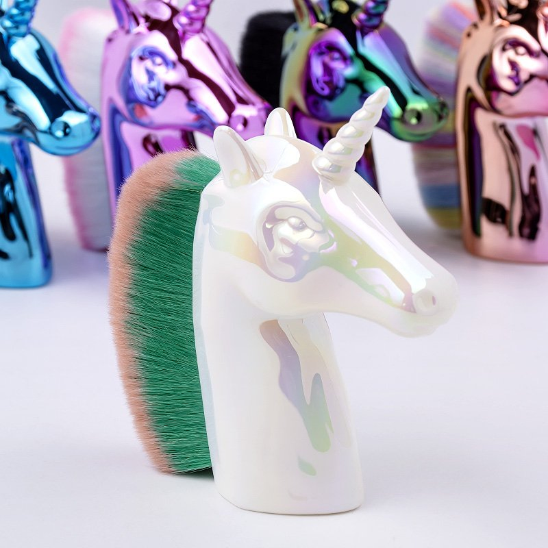 Ferramenta de Beleza Pincel de Maquiagem Manicure Escova Personalizada para Limpeza de Poeira de Unhas Angulada