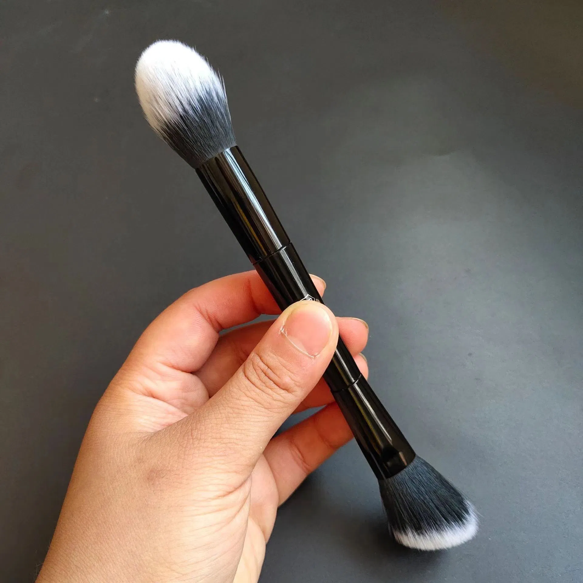 Pó Blush Solto Iluminador Fibra Lã Macia Pincel de Maquiagem Dupla Face