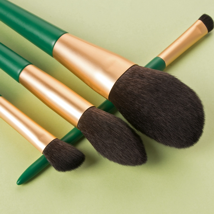 2020 Conjunto de Pincéis de Maquiagem Profissional Personalizado de Atacado em Taklon Sintético Premium Verde com Etiqueta Privada 12PCS