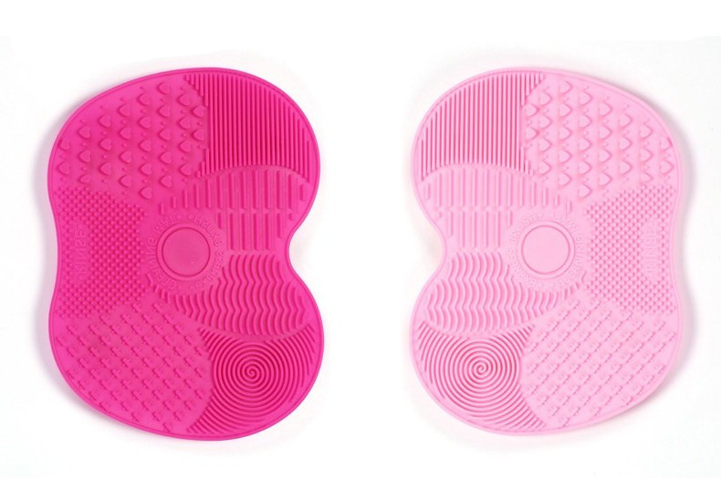 Fornecimento de Fábrica Mini Multi Cor Limpador de Pincéis de Maquiagem Almofada de Limpeza Pincéis de Maquiagem Limpador Tapete de Limpeza de Pincéis de Maquiagem de Silicone