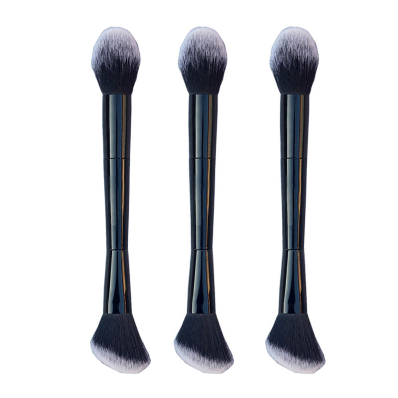 Pó Blush Solto Iluminador Fibra Lã Macia Pincel de Maquiagem Dupla Face