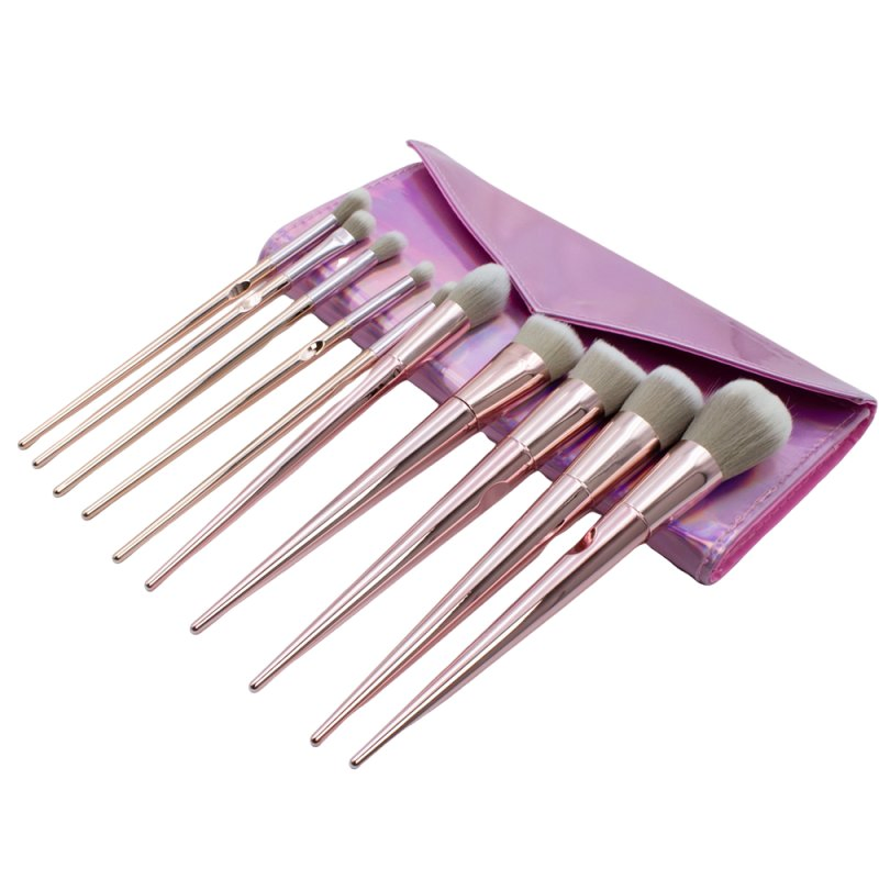 10-Fingerprint Conjunto de Pincéis de Maquiagem Pincel para Blush