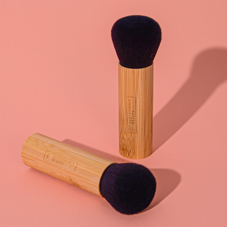 Conjunto de Pincéis de Maquiagem Docolor para o Rosto em Bambu Multifuncional, Vegano, Livre de Crueldade, com Pelo de Raposa e Cabelo de Cabra, Roxo