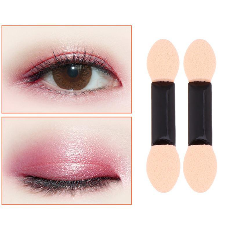 Pincel de Sombra para Olhos com Dupla Cabeça, Ferramentas de Maquiagem Descartáveis, Pincéis de Sombra para Olhos