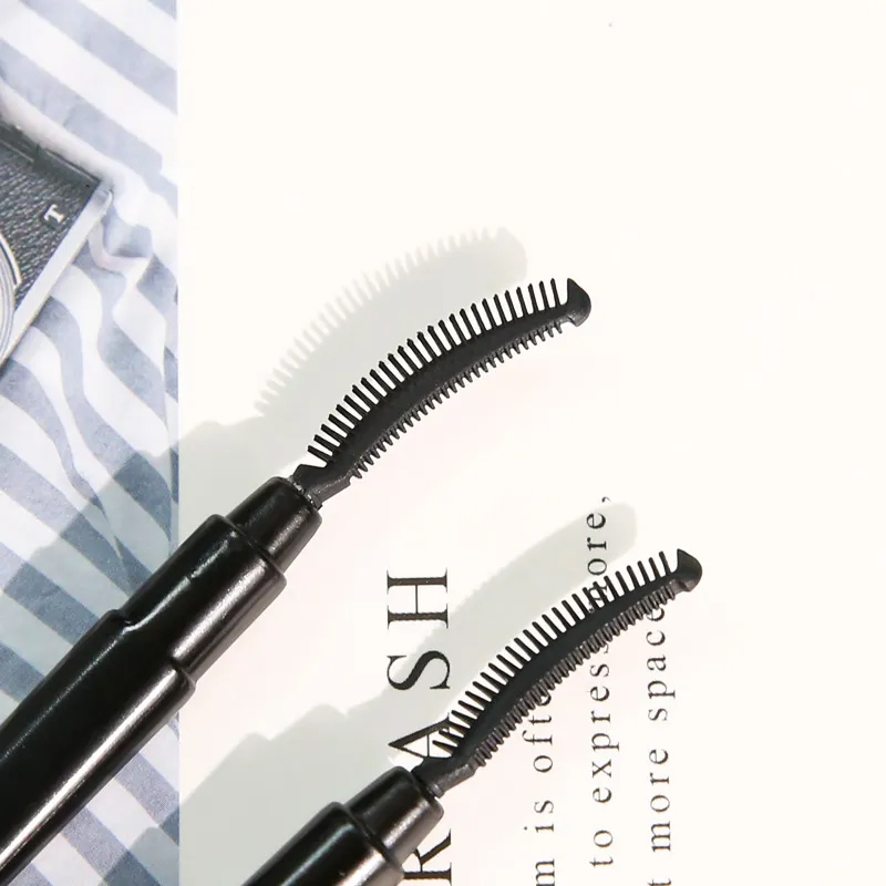Escova de Rímel de Silicone Atacado para Fábrica, Escova de Maquiagem Preta para Olhos, Ferramenta de Maquiagem Slim Portátil para Curl, Escova de Rímel Macia e de Fácil Limpeza