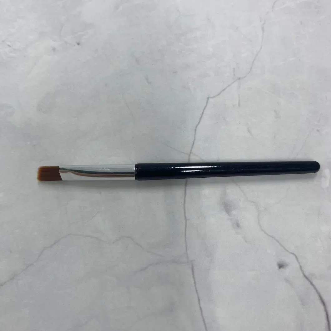 Conjunto de Pincéis de Maquiagem para Sombra de Olhos, Sobrancelha e Corretivo com Pincéis de Plástico Pequenos e Angulados