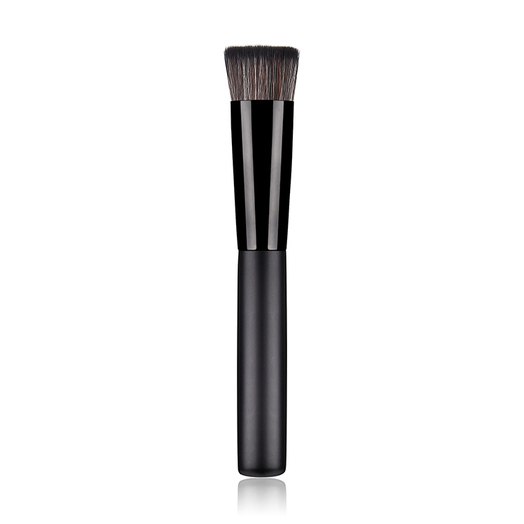 Pincel de Maquiagem Kabuki de Topo Plano com Cerdas Sintéticas Densas de Qualidade Premium para Misturar Líquidos, Cremes ou Pó Cosmético Impecável
