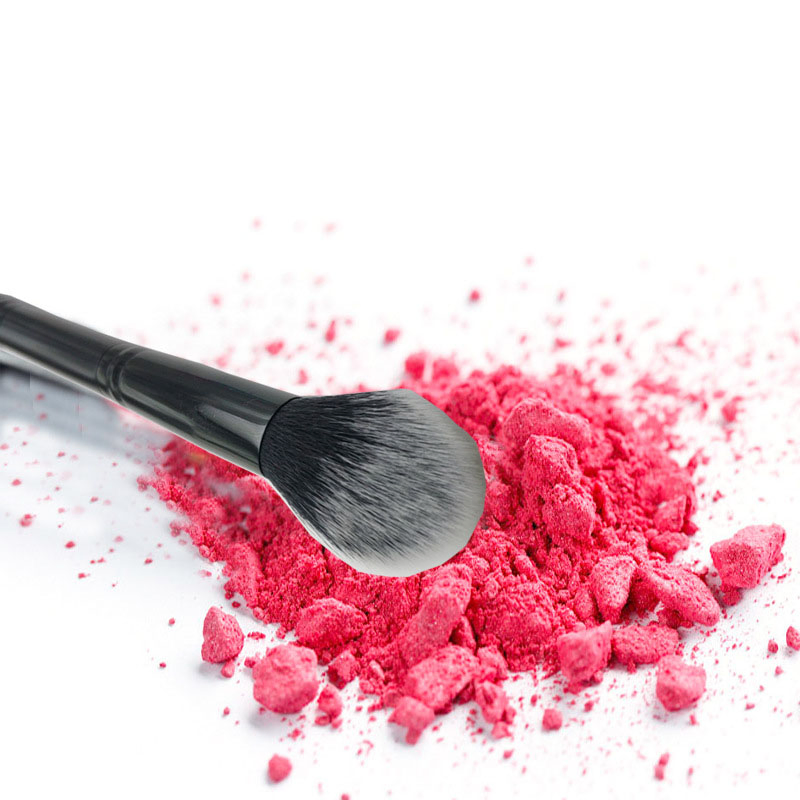 Pó Blush Solto Iluminador Fibra Lã Macia Pincel de Maquiagem Dupla Face