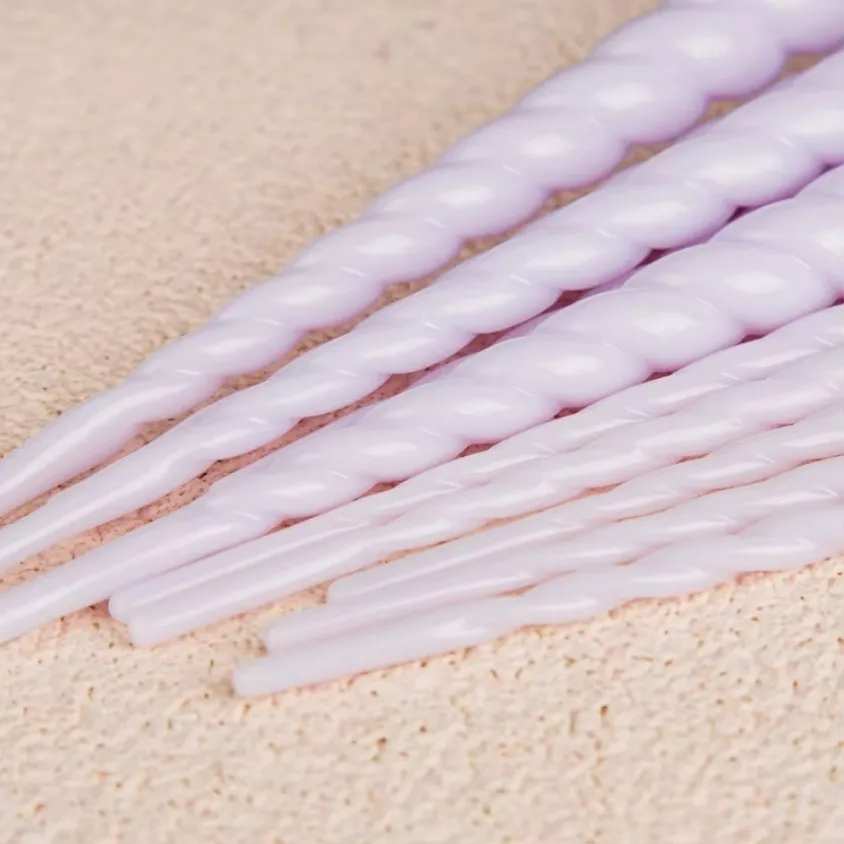 Detalhe do Pincel de Maquiagem Roxo Claro 3