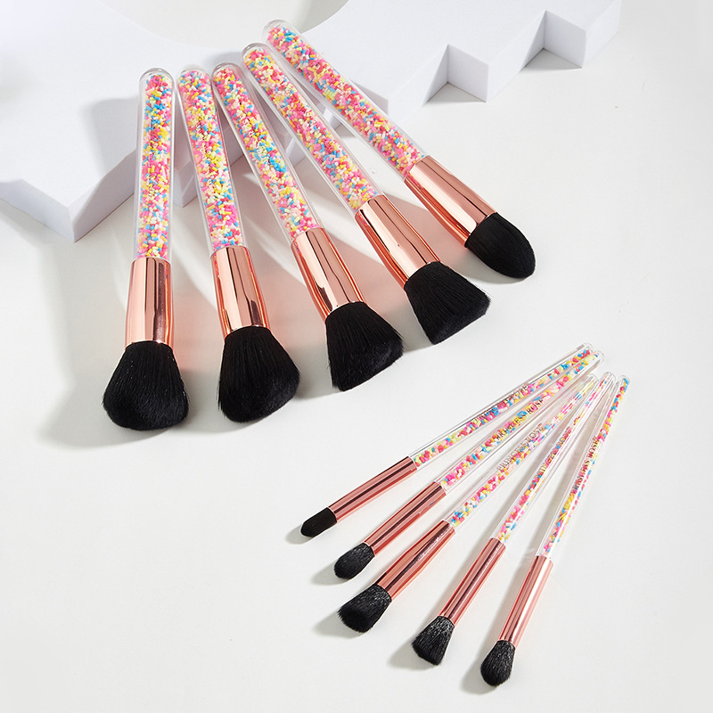 Conjunto de Pincéis de Maquiagem Plush Beautichen New 10PCS - Pincéis de Iluminador, Corretivo, Contorno, Sombra e Blush, Kit Completo
