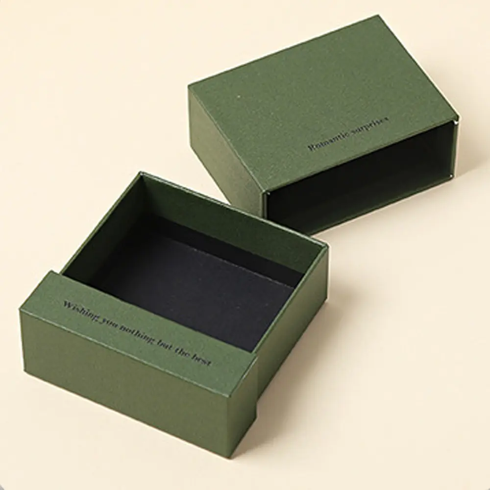 Custom Specialty Paper Rigid Jewelry Paper Gift Drawer Box With Floating Insert