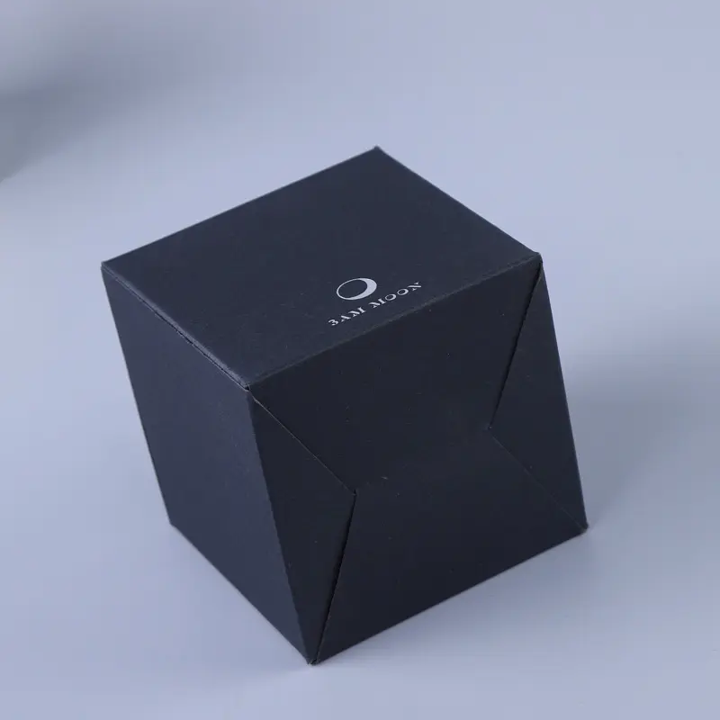 High-Quality Customized Black Card With Foldable Silver Foil Stamping Paper Packaging Box Factories, Service