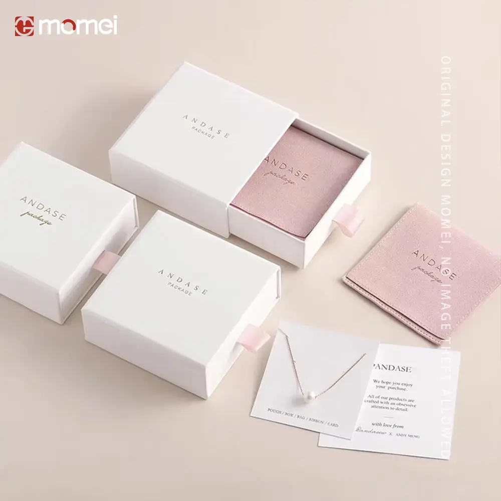 Custom China Suppliers Factory Printed Drawer Jewelry Boxes with Pink Lining for Elegant Packaging and Shipping Suppliers, Service