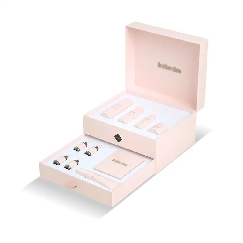 Custom Stamping Crafted Double Book Type Pull-Out Skin Care Box Packaging