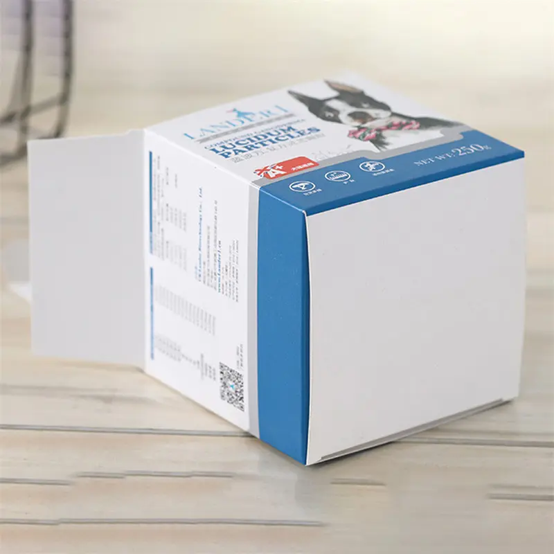 Custom Customized Folding Pet Medicine Printing Paper Box Supplier, Factory