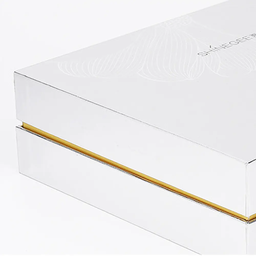 Custom UV Printing Rigid Cardboard Makeup Skin Care Satin Lined Packaging Gift Box