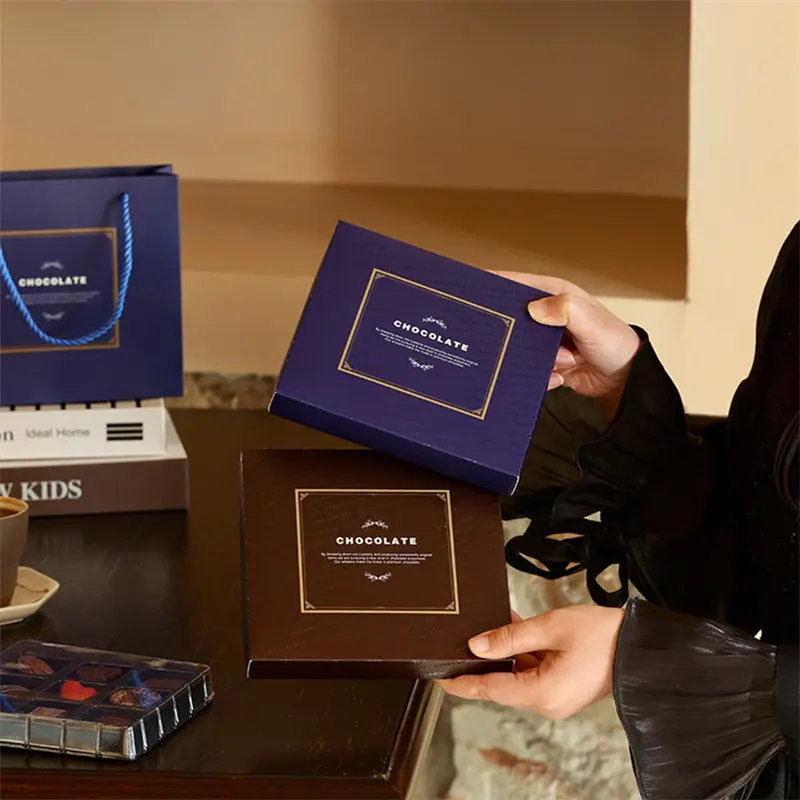 Custom Customized Printing UV Process PET Inner Tray Raw Trickery Chocolate Box For Packing Factory, Service