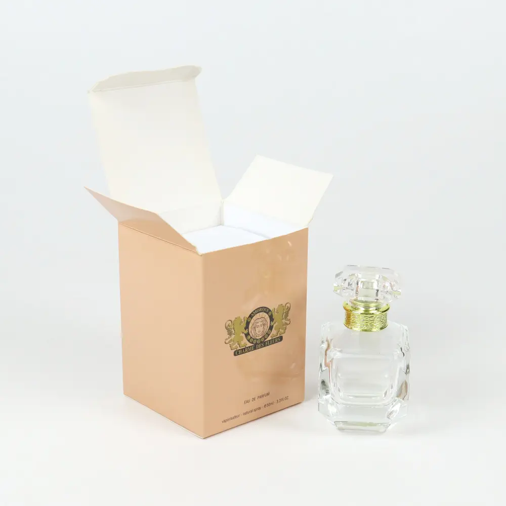 Custom Printed White Card Square Fragrance Paper Box With Insert