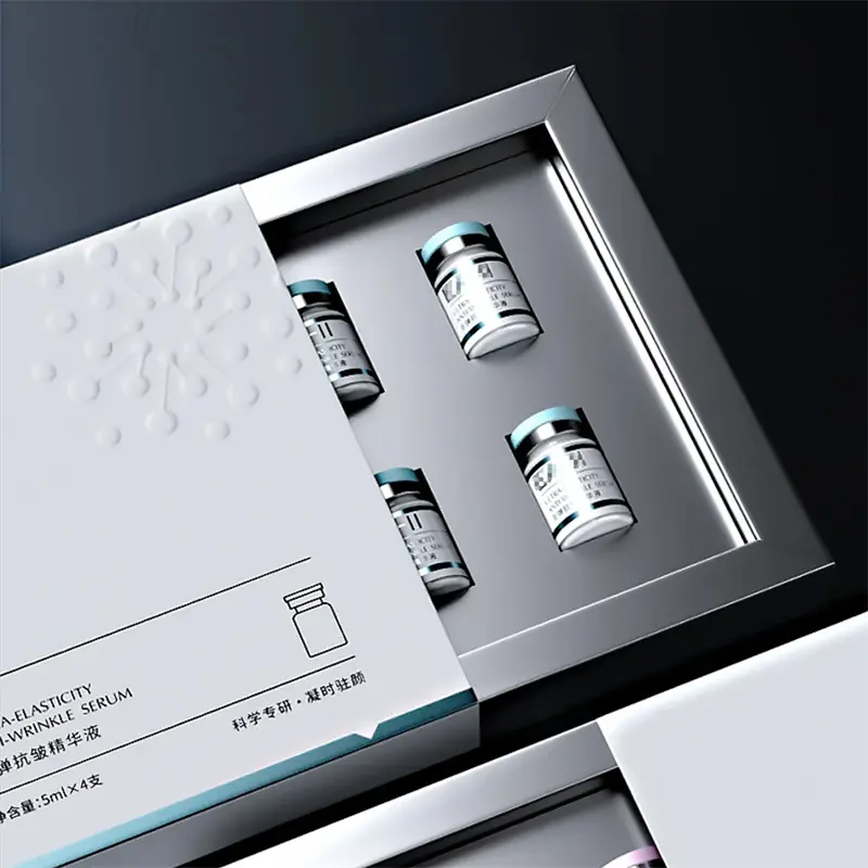 High-Quality Customized Silver Cardboard Skincare Boxes from China Suppliers | Anti-Wrinkle Essence Packaging Factory Supplier, Factories