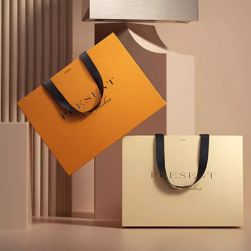 High-Quality Customized Personalised Colored Strong Paper Grocery Bags With Logo Factory, Service