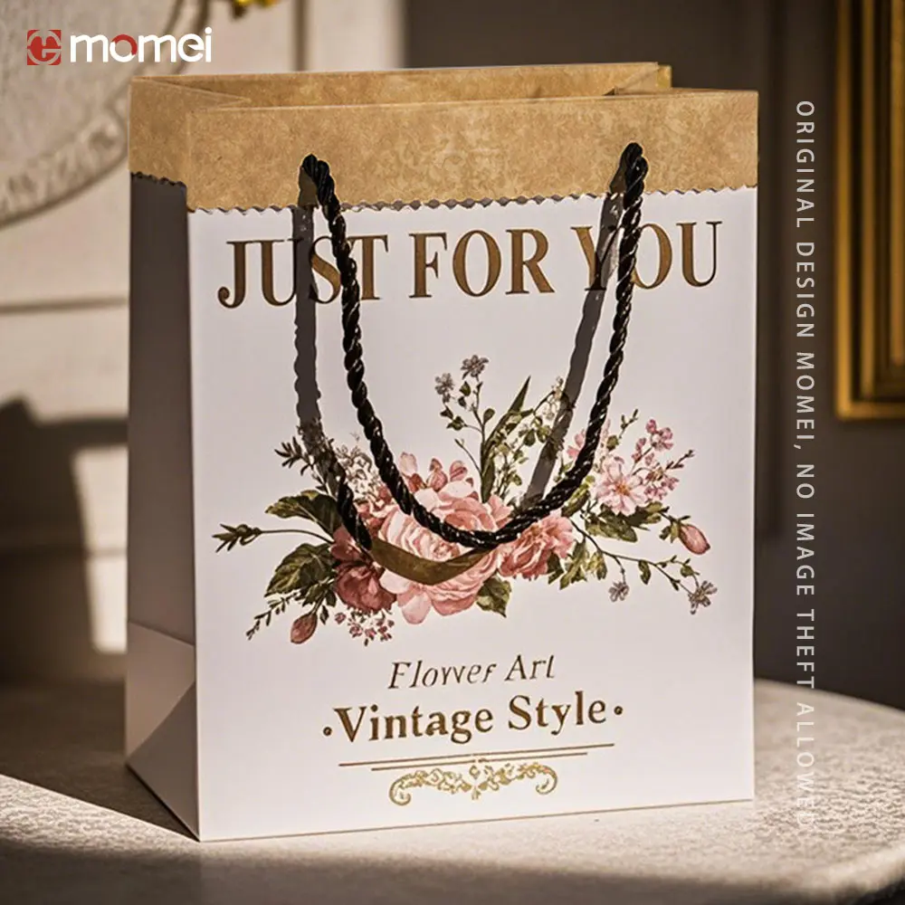 High-Quality Customized Eco Friendly Printed Small Paper Rope Handle Bags For Sweets Factory, Service