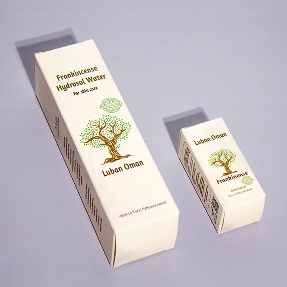 Custom Printed Mono Carton Box Skincare Products White Card Folding Packaging Boxes